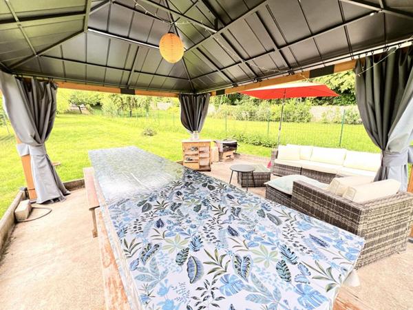 (95450) SERAINCOURT, maison de village et sa dépendance amenagée, 160m2, jardin, garage