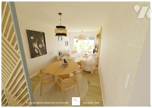 T4 de 77m² à rénover + jardin et parking à STELLA-PLAGE