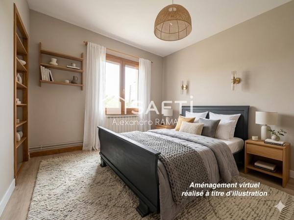 Maison 3 chambres jardin et garage proche commodités