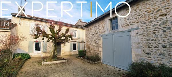 Fontaine-le-Comte (86240) Maison de caractère XIXè siècle, piscine, grange et beaux volumes