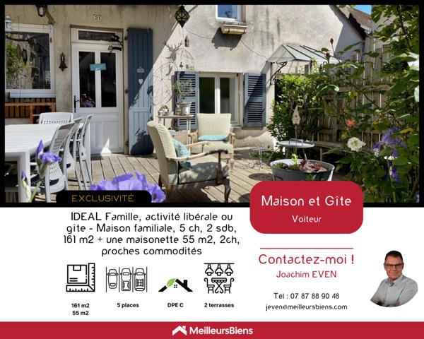 Maison de village en pierre et son gîte à Voiteur
