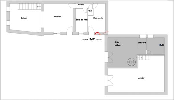 Maison de village en pierre et son gîte à Voiteur