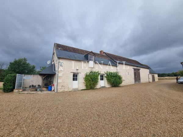 Ancien corps de ferme avec maison d'amis et 16 hectares à 20 km de Tours.