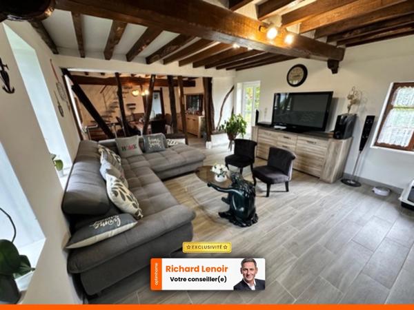 Charmante grange normande rénovée avec goût et son pigeonnier près de Pont-Audemer