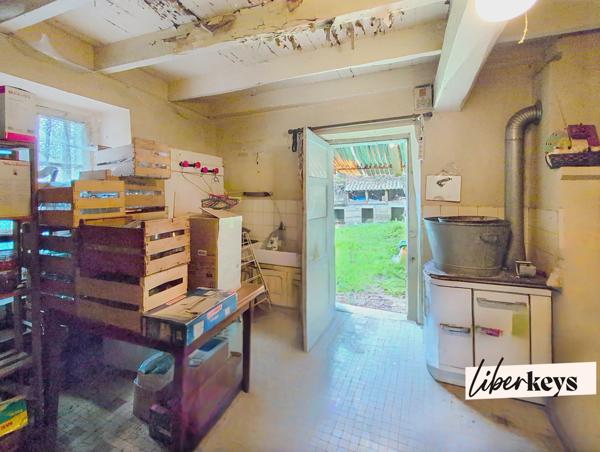 Montreuil-Bellay – Ensemble immobilier avec fort potentiel, vue sur le Thouet, terrain de 1 473 m², maison + maisonnette indépendante + caves troglodytes