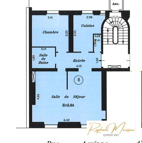 Paris (75004) Appartement trois pièces de 58 m2 à deux pas de l'île Saint-Louis