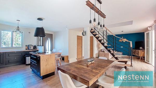 Istres, Maison 125m², type 4, 3 chambres, au calme absolu, atelier, garage, cave, véranda, terrasse et jardin