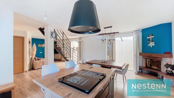 Istres, Maison 125m², type 4, 3 chambres, au calme absolu, atelier, garage, cave, véranda, terrasse et jardin