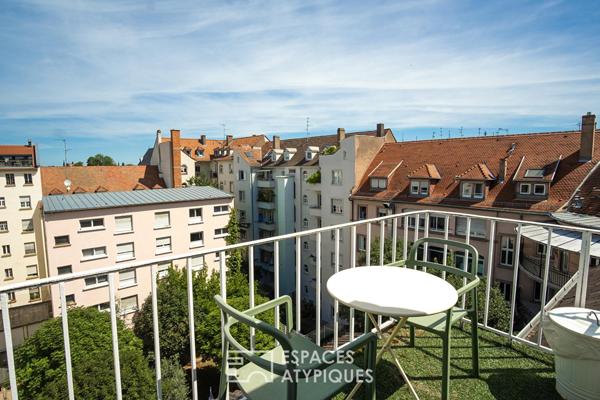 Dernier étage avec balcon quartier Contades