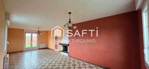 Pavillon plain-pied 104m², 3 chambres, 1200m² de terrain.