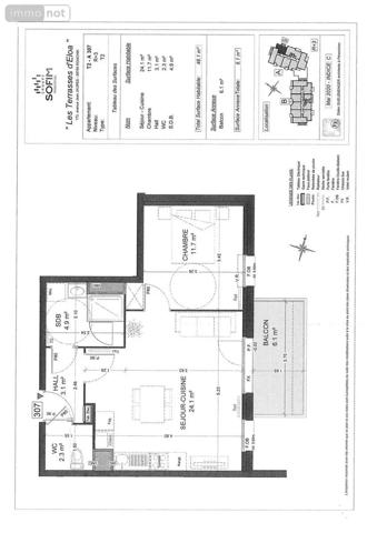 Location - Appartement Ronchin 59790 2 pièces 46 m 2