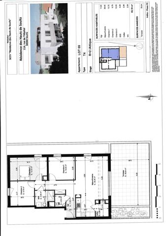 Appartement à venir 4 pièces en attique SOULTZ HAUT RHIN (68)