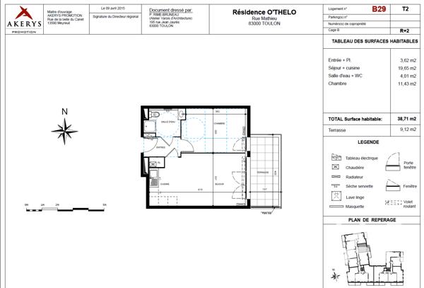 Appartement à vendre 2 pièces 39 m² Toulon