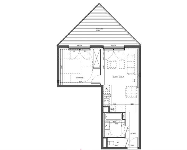 Appartement (neuf) à vendre 2 pièces 44 m² Montpellier