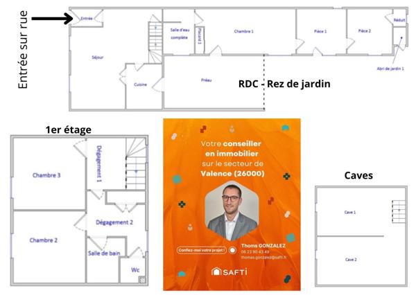 Bel ensemble immobilier avec jardin (200/220m2)