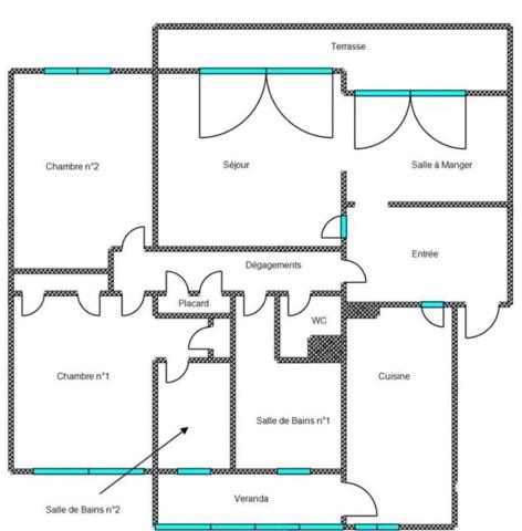 GRASSE, Rés. EMERAUDE, 52 av. Riou Blanquet. 3p de 96,46m² + Cave + Garage double en sus