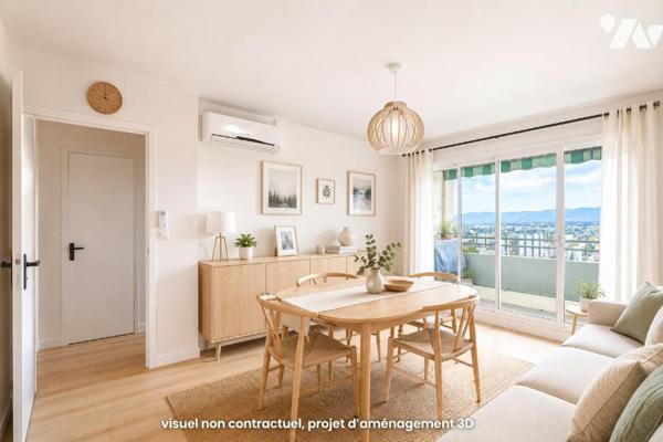 Lyon 5ème – T4 de 66,70m² au dernier étage avec balcon et vue panoramique