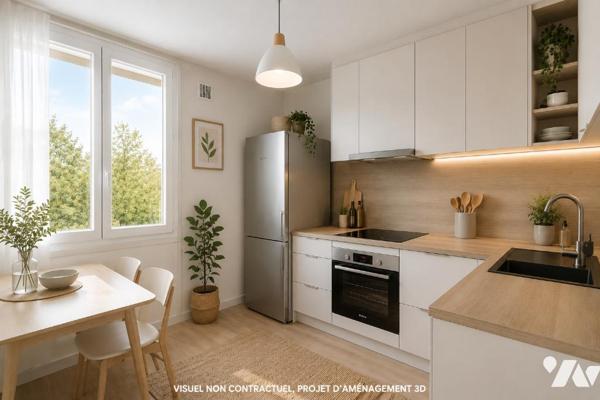 Lyon 5ème – T4 de 66,70m² au dernier étage avec balcon et vue panoramique