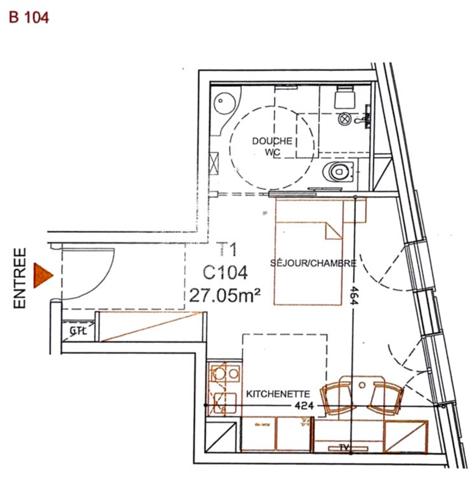 Fréjus plage/centre ville -appartement T1 meublé dans résidence services seniors de standing