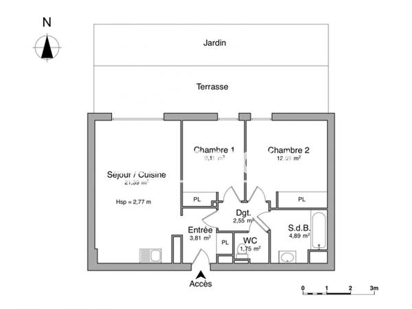 Location Appartement 3 pièces 55.59 m² - BOULEVARD DU ROYAL Evian Les Bains 74500