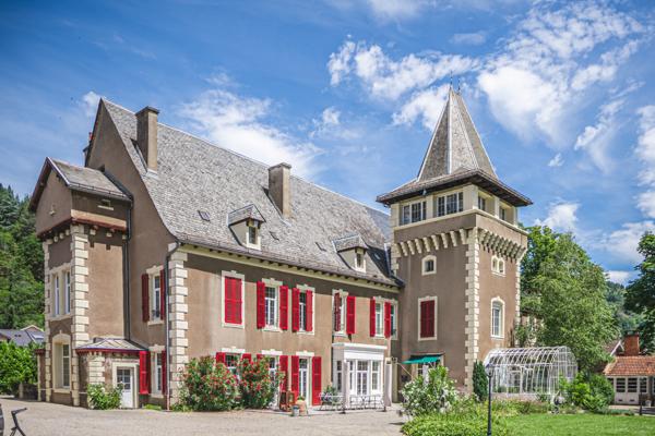 Decazeville (12300) Château, maison d'hôtes, proche du village de Conques, tour circulaire, jardin d'hiver, parc, piscine
