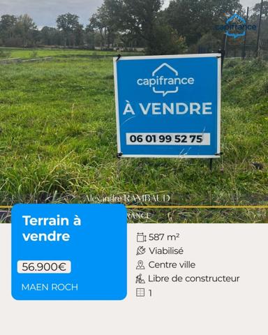 Terrain constructible viabilisé