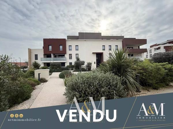 Appartement T2 de 45m² + terrasse 10.50m² + parking