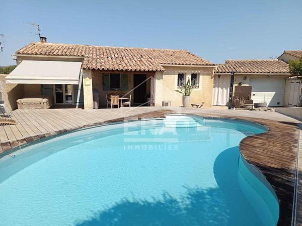 A VENDRE EXCLUSIVITE 84120 PERTUIS MAISON PLAIN PIED TYPE 3 PIECES D'ENVIRON 81M² AVEC GARAGE, PISCINE, SPA CANADIEN ET JARDIN