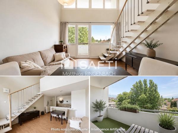 Duplex lumineux avec balcon et parking