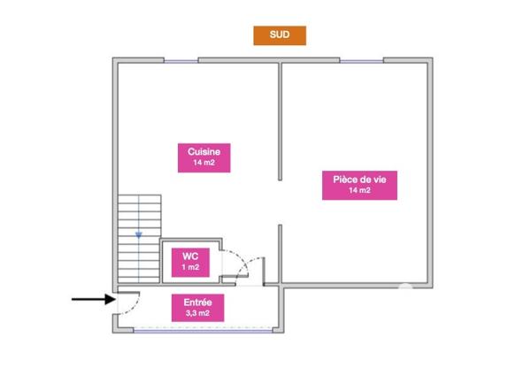 Maison à vendre 3 pièces 60 m² Saint-Sébastien-sur-Loire