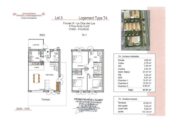 A LOUER – Maison T4 NEUVE non meublée – FOURAS