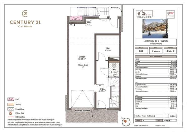 Appartement Triplex à vendre  4 pièces - 89,25 m2 MONTRIOND - 74