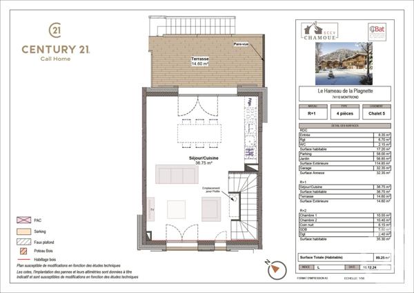 Appartement Triplex à vendre  4 pièces - 89,25 m2 MONTRIOND - 74