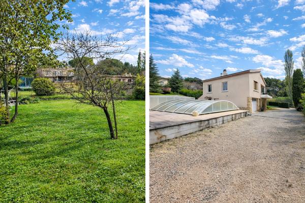 Die (26150) DIE / Maison familiale avec piscine couverte – Vue panoramique sur la montagne de Justin – 874 m² de jardin