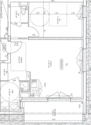 Location                                                      Appartement
                        
                     2 pièces                      44 m2                     à Saint-Grégoire