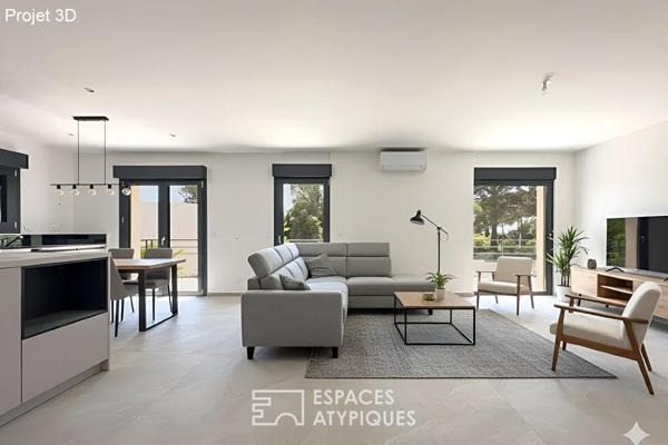 Villa style californien avec piscine balinaise