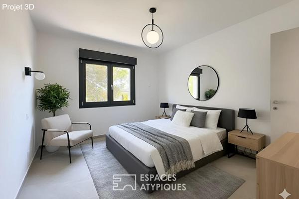 Villa style californien avec piscine balinaise