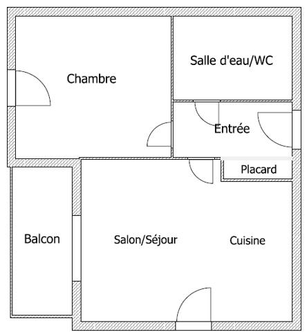 Appartement 2 pièces - 46 m²