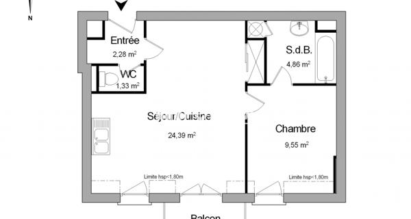 Location Appartement 2 pièces 42.41 m² - Antony 92160