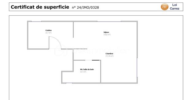 Appartement de 32,76 m²