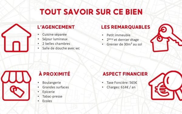 Appartement à vendre    3 pièces • 64,58 m2 Gray