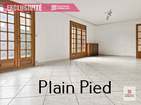 Wattrelos (59150) CENTRE-VILLE, plain pied composé de 3 chambres, jardin, garage