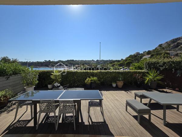 À quelques pas de la très prisée plage du Rouet, découvrez ce T3 de 89 m², situé en front de mer au sein d’une résidence de standing entièrement sécurisée.

En un coup d’œil : 89 m² habitables, 2 chambres, une pièce de vie de près de 45 m², une terrasse de près de 70 m², un grand cellier privatif d’environ 8 m², une cave et 2 places de stationnement privatives.

Une pièce de vie ouverte sur la Méditerranée

Véritable cœur de l’appartement, le vaste salon-séjour avec cuisine contemporaine entièrement équipée offre près de 45 m² et s’ouvre directement sur la grande terrasse.

Depuis la pièce de vie comme depuis la terrasse, vous profitez d’une agréable vue sur la Méditerranée et d’une absence totale de vis-à-vis.

Avec ses près de 70 m², la terrasse constitue un véritable prolongement de l’espace intérieur : un lieu privilégié pour recevoir, partager des repas ou simplement profiter du climat méditerranéen face à la mer.

L’intimité se prolonge dans l’espace nuit avec deux belles chambres, elles aussi sans vis-à-vis. L’appartement dispose également d’une entrée, d’un dressing/buanderie, d’une salle d’eau et d’un WC indépendant.

Confort et prestations

L’appartement bénéficie de prestations de qualité : climatisation réversible, porte d’entrée blindée, grilles de sécurité sur les ouvertures des chambres et résidence entièrement sécurisée.

Un grand cellier privatif d’environ 8 m², particulièrement appréciable pour le rangement, une cave ainsi que deux places de stationnement privatives complètent le bien.

La résidence a par ailleurs bénéficié d’un ravalement complet de façade en 2025, un investissement important déjà réalisé.

Un emplacement privilégié

En front de mer et à quelques mètres seulement de la plage du Rouet, cet appartement réunit de beaux volumes, une vaste terrasse, une agréable vue mer et surtout une intimité particulièrement rare sur le littoral.

Un bien idéal pour celles et ceux qui recherchent un véritable lieu de vie à Carry-le-Rouet, où intérieur et extérieur se prolongent naturellement vers la Méditerranée.

À découvrir rapidement,

Fabrice Geneuil – BSK Immobilier
Votre projet immobilier est ma priorité.