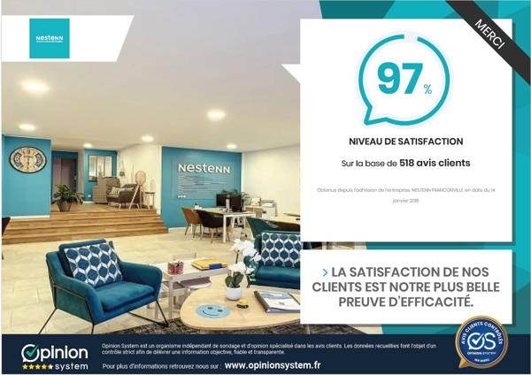 Appartement 2 pièces de 49 m² à Franconville ? Ravalement réalisé il y a moins de 5 ans ? Proche de toutes les commodités ? Cave et parking