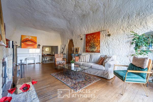 Troglodytique en coeur de ville avec vue panoramique