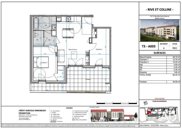 Appartement à vendre 3 pièces 60 m² Vienne