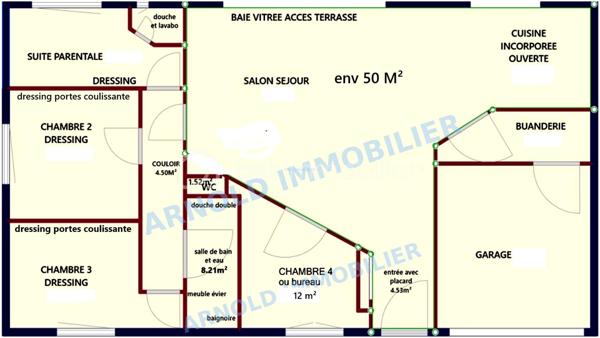 Maison contemporaine de 140 m²