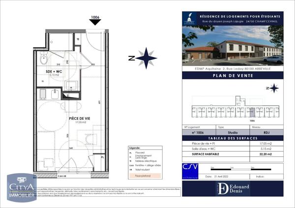 Appartement à louer 1 pièce 22.2m² Champcevinel (24750)