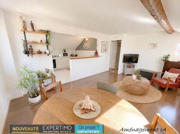 IGNY CENTRE - PREMIERE ACQUISITION OU INVESTISSEUR - 58m2 au sol mansardés et en DERNIER ETAGE - CHARME - LUMI