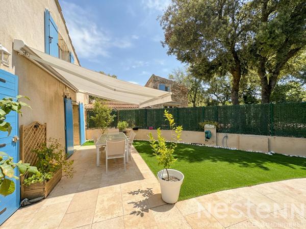Maison T3 meublée et rénovée avec jardin, patio et piscine